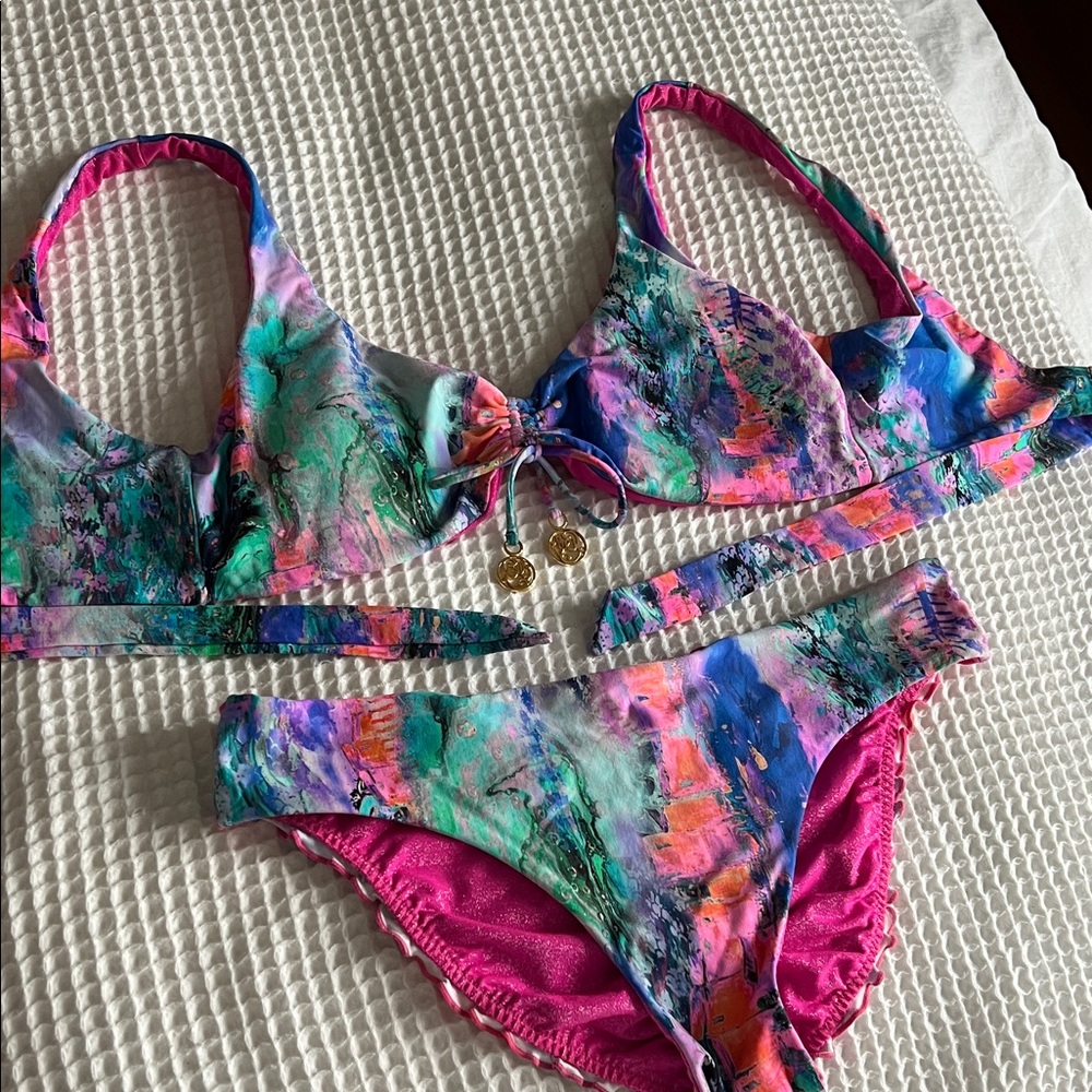 Luli Fama Multicolor Bikini Set